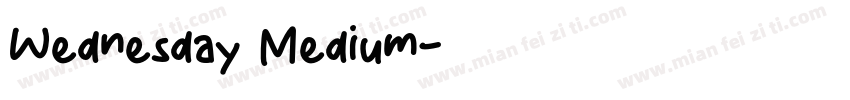 Wednesday Medium字体转换